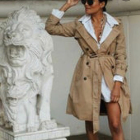 Michael Kors Jackets & Blazers - Michael Kors® khaki Double-Breasted Trench Coat⭐️